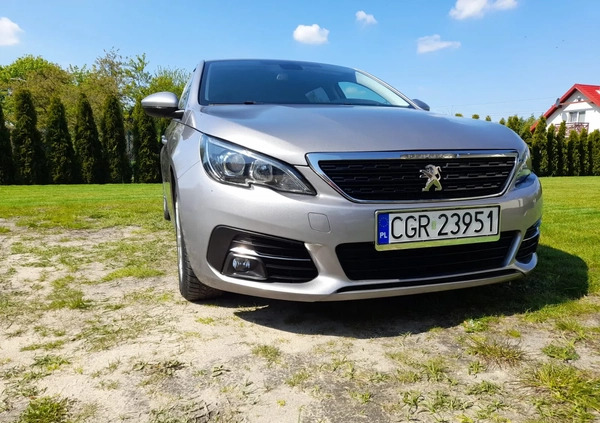 Peugeot 308 cena 40500 przebieg: 94228, rok produkcji 2018 z Grudziądz małe 56